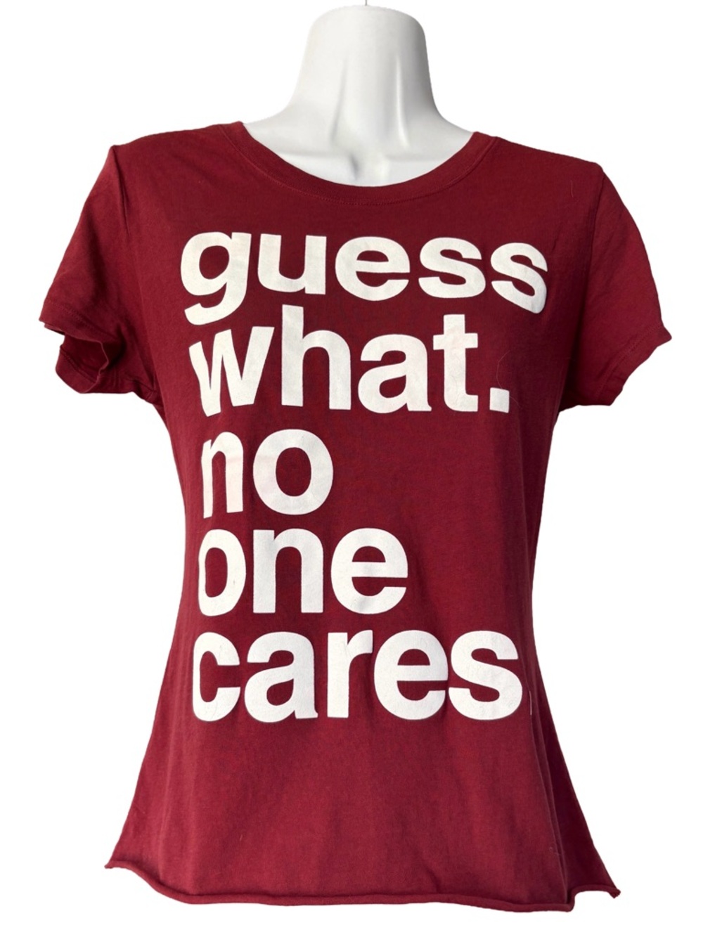 Black Matter Brick Red Short-Sleeve Tee with White Statement Graphic